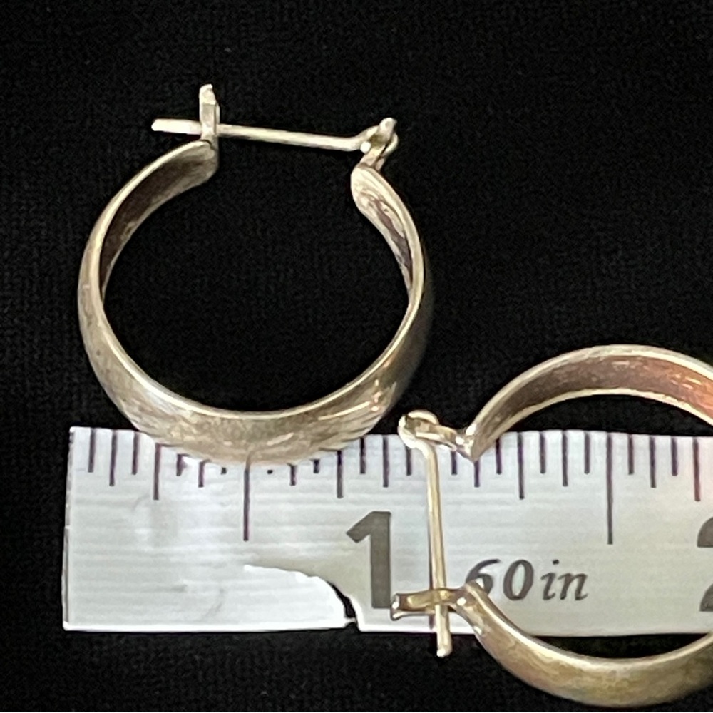 Taxco sterling silver hoops vintage - Picture 5 of 7